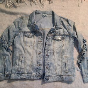 Denim Ruffle Jacket